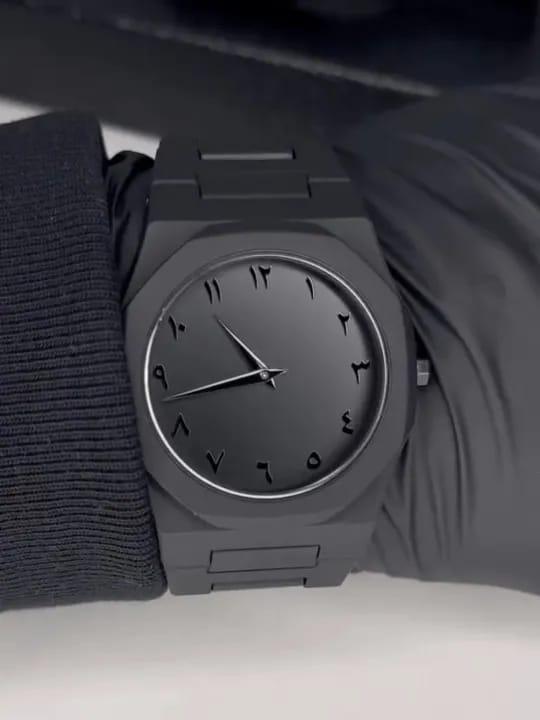 Black Arabic Aura Watch For Men Stylish Aura Watch 100% Original Watch
